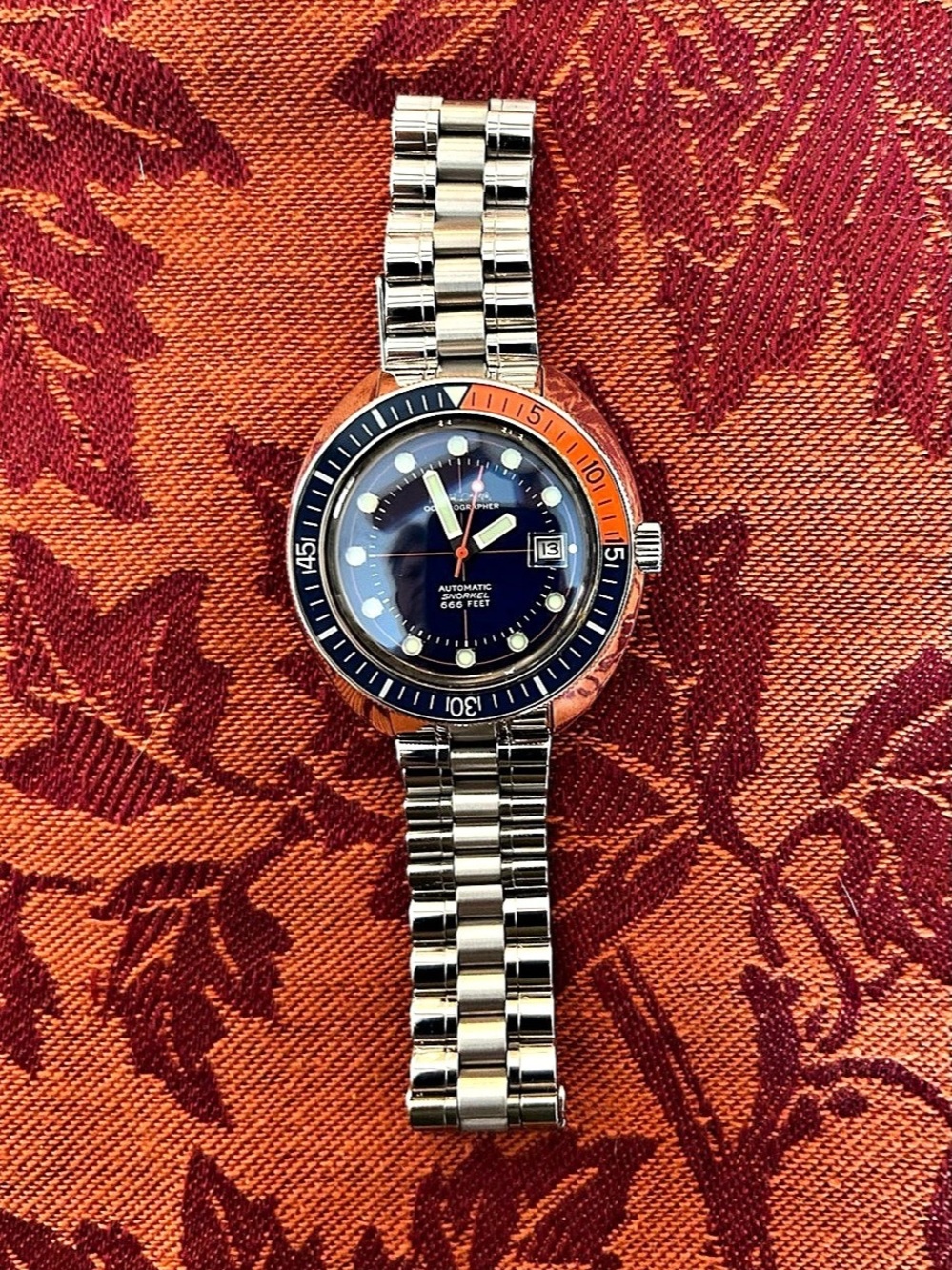 Bulova Oceanographer Devil Diver Silver & Blue Watch